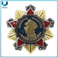 Personalice la insignia de la policía, personalice el diseño de sounvenir broche, insignia de honor de metal en dos tonos.