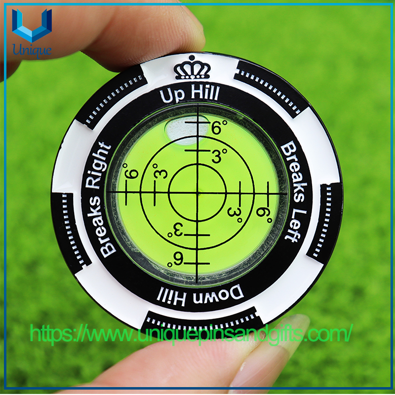 Nuevo modelo, marcador de posición de bola, instrumento de nivel de lectura de pendiente verde, productos de Golf, marcador de bola de doble cara