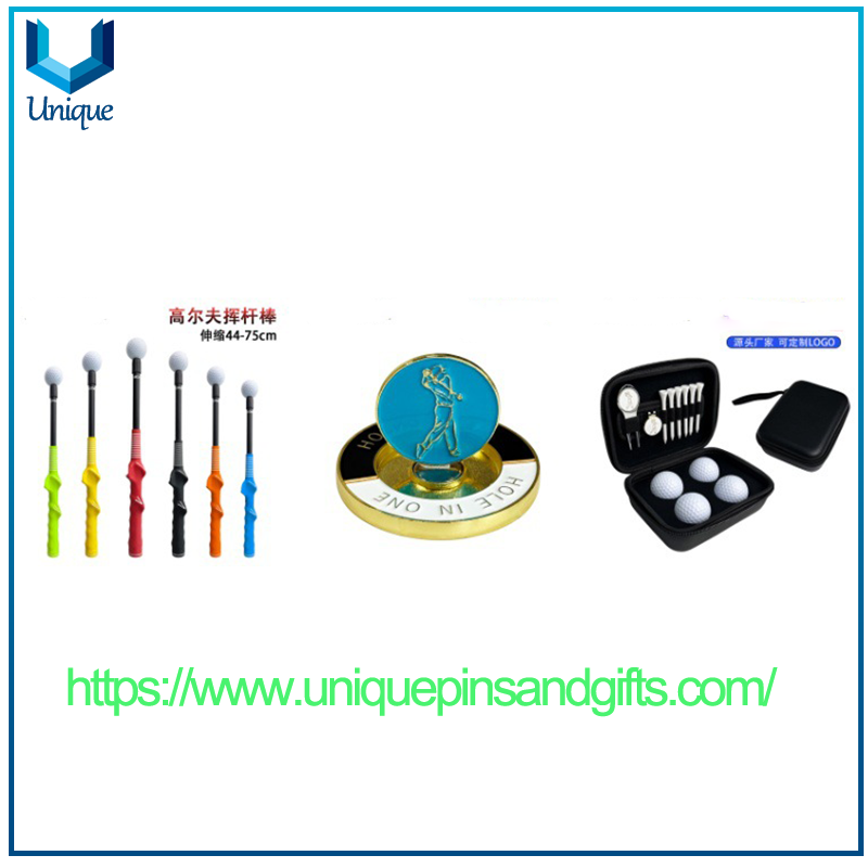 Marcadores de bolas magnéticos de metal con placas de identificación para bolsas de golf en existencia para regalos promocionales exquisitos