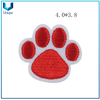 Insignia de la bandera, etiqueta de bordado de la huella de perros, parche de bordado de dibujos animados para accesorios de ropa, etiqueta tejida para la descoaración