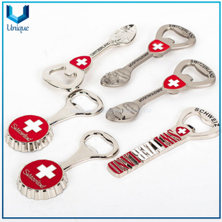 Switzerland estilo de la botella de cerveza con imán, cuchara de metal / letras / lata abrelatas para la mejor venta de regalos de Sounvenir