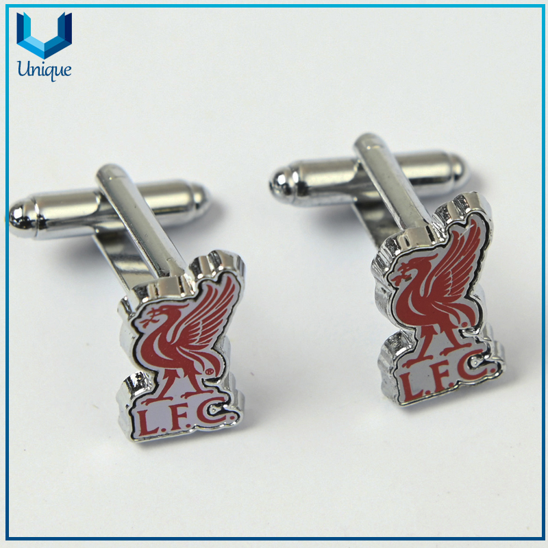 Gemelo de hierro hinchado de troquel barato con el logotipo de la impresión, mancuerna militar, mancuerna de boda para regalos de promoción en níquel