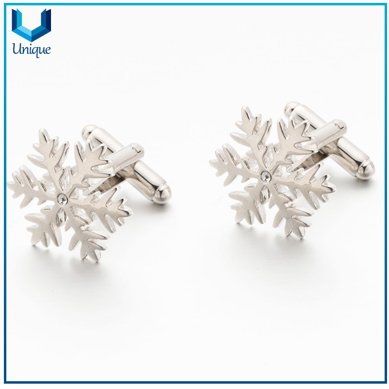 Diseño personalizado Árbol de Navidad Gemelos, Decoración de la joyería de moda Gemelos, Placa de níquel 3D Gemelos de boda para regalos promocionales en Regalos Caja Embalaje