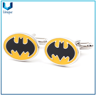 Personalice Diseño de gemelos, gemelos de esmalte suave con logotipo de murciélago, Moda Bodas Pin y gemelas, gemelas de joyería de moda