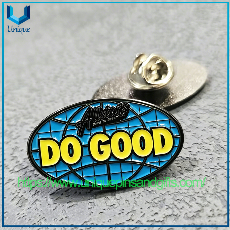 Broche personalizado de Metal escolar de níquel negro con Pin de solapa de todas las estrellas de Tailandia personalizado
