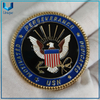 Fábrica de monedas de desafío personalizado, moneda de reconocimiento de níquel y oro USN de la Marina militar de EE. UU. para regalos de recuerdo