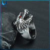 Venta al por mayor Moda de alta calidad Venta caliente Hombre Roca Punk Anillo de dedo Anillo de Lobo Anillo Anillos de acero inoxidable para hombres