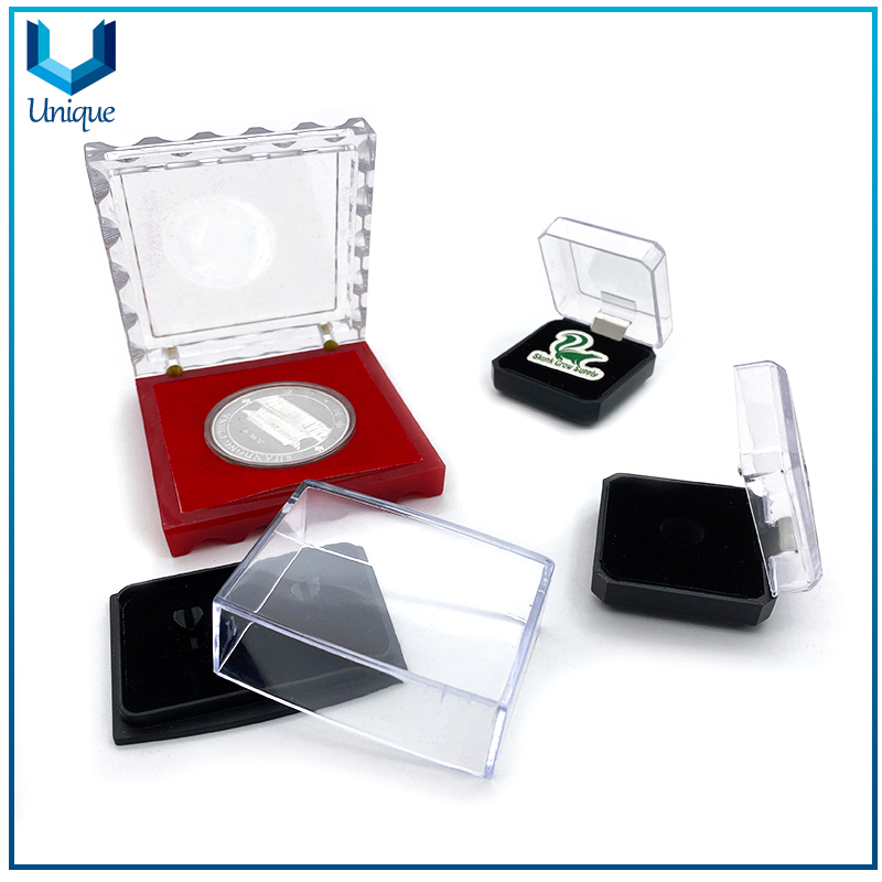 Wholesale Moneda personalizada de plástico de acrílico de acrílico caja de la caja de la caja de la caja de acrílico de la pequeña joyería de acrílico de la caja de regalo de almacenamiento