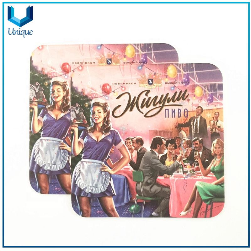 Costa de papel de cerveza personalizada ecológica