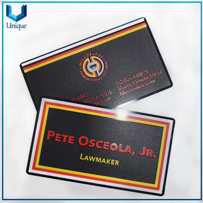 Tarjeta de visita de metal de acero inoxidable y níquel negro con diseño personalizado 