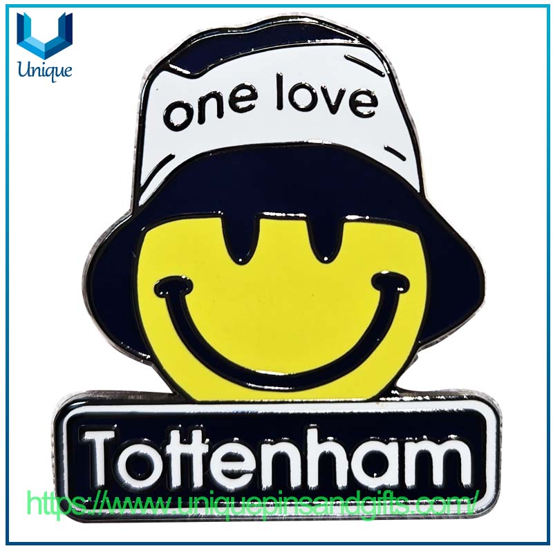 Personalice la placa de esmalte de metal encantador insignia de la solapa de esmalte de metal, la insignia escolar del emblema de la escuela, la insignia de alfiler de la solapa de la organización para regalos de decoración