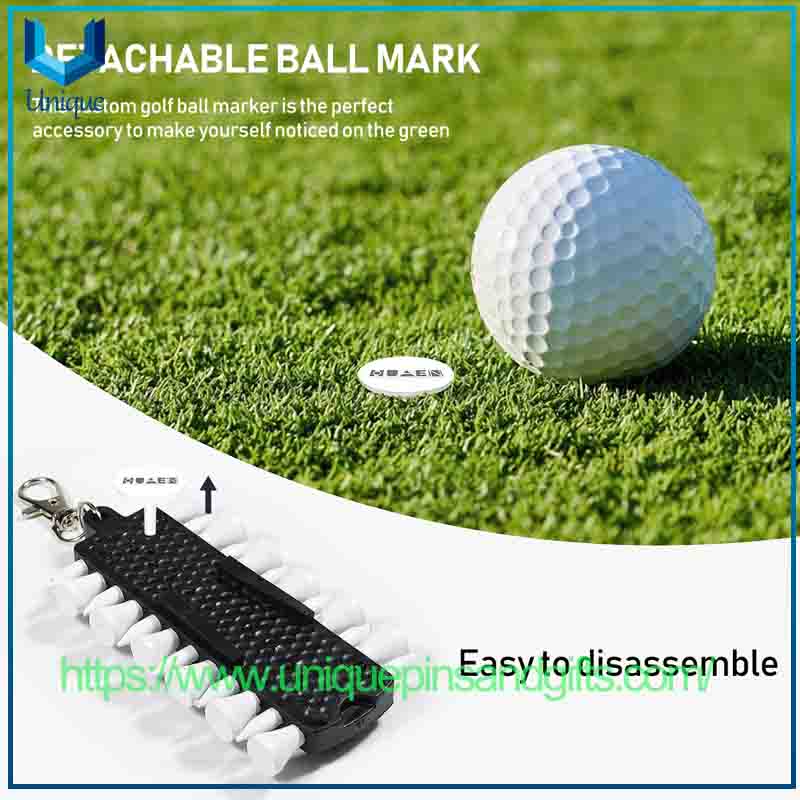 Clavijas para pelotas de golf, tenedor portátil para pelotas, marcador de posición de pelota, tenedor para putting green, contenedor de almacenamiento para tee de golf
