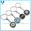 Llavero de un solo lado del metal del logotipo del coche de Volkswagen Mercedes-Benz Audi del esmalte, colgantes de la alambrada del círculo