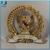 Pin de solapa de muestra gratis, personalice la identificación de Indonesia DPR, una insignia de la policía de alta calidad de oro de 24 k, fabricante de monedas de China