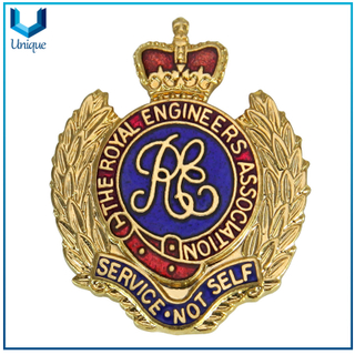 Insignia de la medalla de la placa de oro de 24K, la insignia de la moneda del souvenir de honor, la insignia de la asociación de metal, la insignia de la medalla de souvenirs de alta calidad