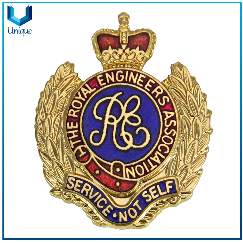 Insignia de la medalla de la placa de oro de 24K, la insignia de la moneda del souvenir de honor, la insignia de la asociación de metal, la insignia de la medalla de souvenirs de alta calidad