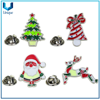 Muere golpeó el PIN de solapa barato Personalizar, Pin de metal de vacaciones de Navidad para regalo promocional, insignia de botones de fiesta, broches de souvenir