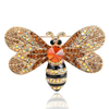 Joyería de moda Sombrero de rhinstone Pin, broches de metal con diamante, broches de cisne de ojo de gato, broche elegante de cristal