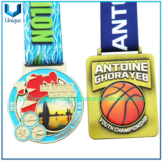 Personalizado 3D Oro Plata Bronce Campeonato Medalla Desafío Medallón Natación Judo Karate Bicicleta Correr Fútbol Carreras Fútbol Finalizador Triatlón Maratón Medalla deportiva