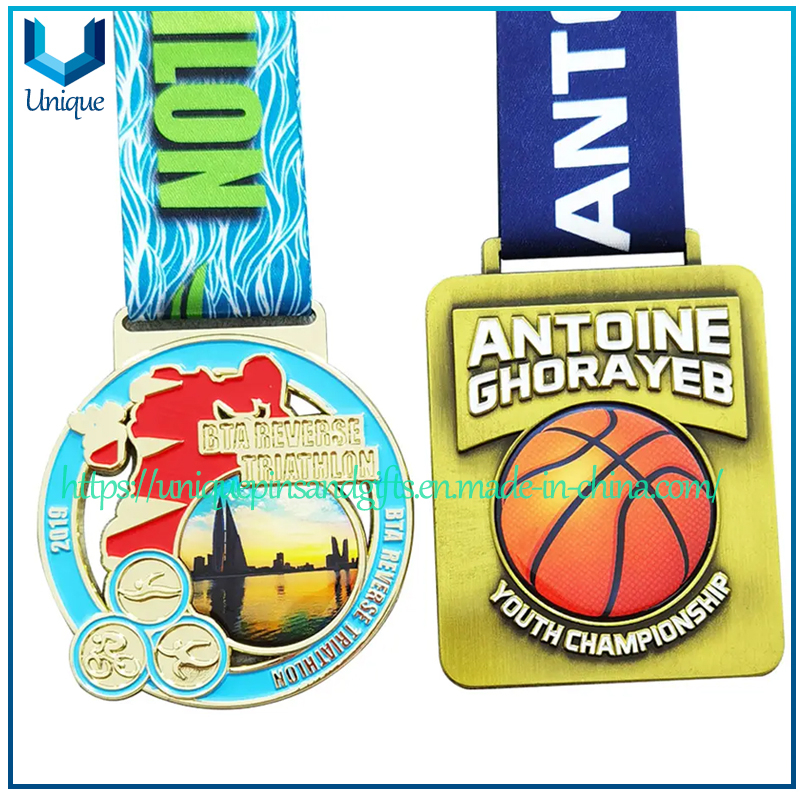 Personalizado 3D Oro Plata Bronce Campeonato Medalla Desafío Medallón Natación Judo Karate Bicicleta Correr Fútbol Carreras Fútbol Finalizador Triatlón Maratón Medalla deportiva