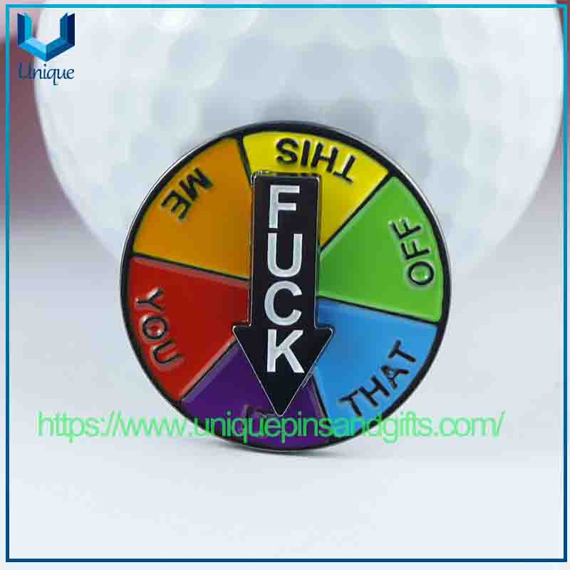 Marcador de pelotas de golf magn&eacute;tico con flecha giratoria (18) 