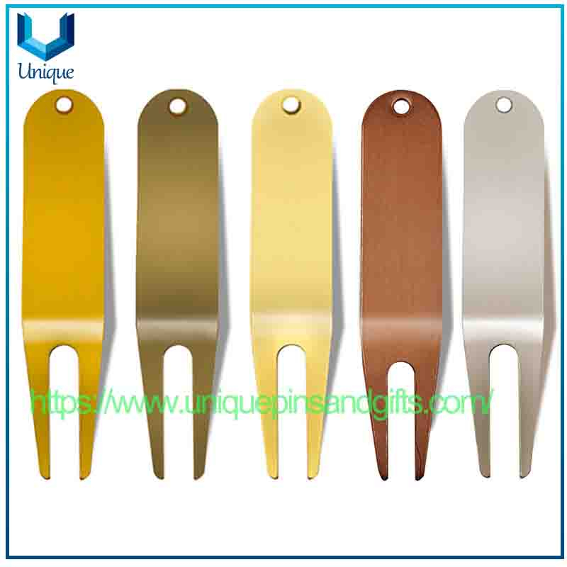 Diseño personalizado, horquilla para pelota de Golf, horquilla de Putting Green de Metal, herramienta de reparación de césped de Golf, herramienta Divot de Golf con logotipo en blanco