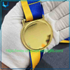 Diseño personalizado 3D Francia College Béisbol Fútbol Baloncesto Medallas de eventos deportivos Premio de oro Medallas de metal en blanco con cinta