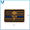 Parche de goma para uniforme, personalice la insignia de goma de la bandera para la prenda de la policía, la etiqueta de goma de PVC con el respaldo de Votro