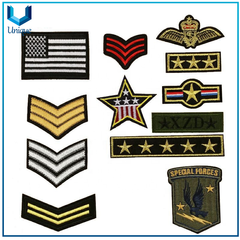 Insignia de policía de tela personalizada, correa de bordado de la policía de bordado para uniforme de prendas de vestir, parches de bordado de alta calidad para accesorios