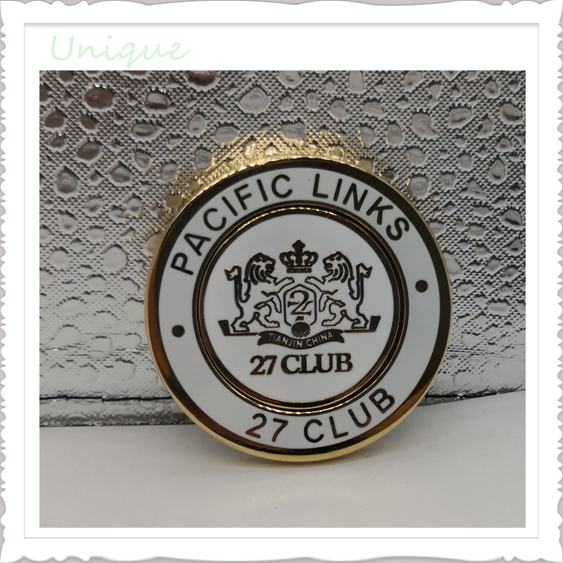 Personalice la fábrica de artesanías de metal, regalos de accesorios de golf, imán de esmalte duro de bolígrafo de golf para Cap Cliip, Divot Tool