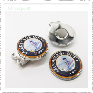 Películas de golf de 25 mm de diámetro con la impresión logo + hatclip + personalizar logo Golf Gorf Caps + Golf Wood Tee en el conjunto para regalos promocionales