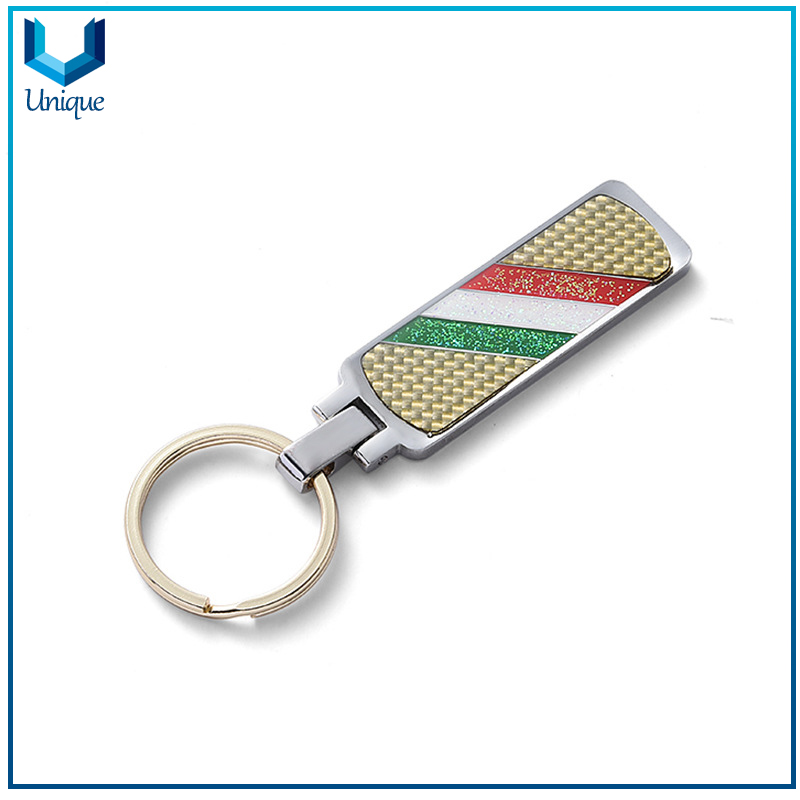 Llavero de moda electroplastia colorida de aleación de zinc de diseño personalizado, llavero de camuflaje de diseño creativo de alta calidad con brillo para mejores regalos