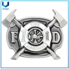Personalizar Diseño Hebilla de metal, Hebilla de metal de bomberos para regalos de promoción de souvenirs, hebilla de cinturón de trabajo pesado en 3D antiguos