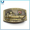 Personalice la fábrica de artesanías de metal de diseño, hebilla de metal de la Marina de Alemania en chapado de latón antiguo, hebilla de cinturón de policía militar 3D para honor regalos sovuenir