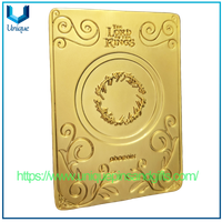 Personalizar 3D Phoenix con licencia El Señor de los Anillos Tarjeta de metal Tarjeta de identificación dorada Medalla de desafío de moneda de recuerdo