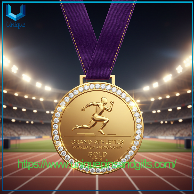 Medallas de metal personalizadas para eventos deportivos Medallas de la Copa del Mundo Medallas olímpicas Medallas de bronce doradas y plateadas de alta gama