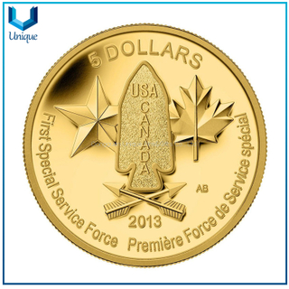 Proveedor de monedas de desafío Medalla de oro Rocket Moneda de espejo de oro redonda Precio bajo