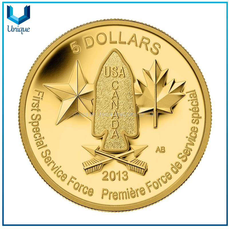 Proveedor de monedas de desafío Medalla de oro Rocket Moneda de espejo de oro redonda Precio bajo