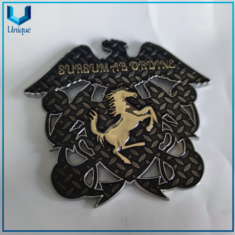 Moneda de desaf&iacute;o de dos tonos 3D de alta calidad, moneda conmemorativa de ancla de oro y n&iacute;quel LDO de EE. UU. Para regalos de recuerdo-4 