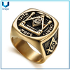 China Fabricante Masonic Signtet Ring Acero inoxidable Diseño simple Anillos de joyería de tamaño grande