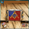 Anillo de acero inoxidable para hombres Silver Masonic Wedding Punk Party Fashion Wholesale Custom Fremason Ring
