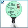 Nuevo Café Scrubs ID Wallet Porte Badge Tag Nurses 36 pulgadas Cord Cord Swing Clip Retractable Carrete de insignia