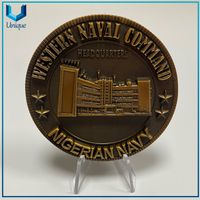 La venta al por mayor de la fábrica crea la moneda del desafío militar de la escuela del diámetro para requisitos particulares 3D 80m m