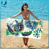 Toalla de playa de secado rápido de diseño de diseño personalizado, bolsas de toalla de playa, logotipo estampado con cordón portátil La mochila de playa puede personalizar cualquier patrón