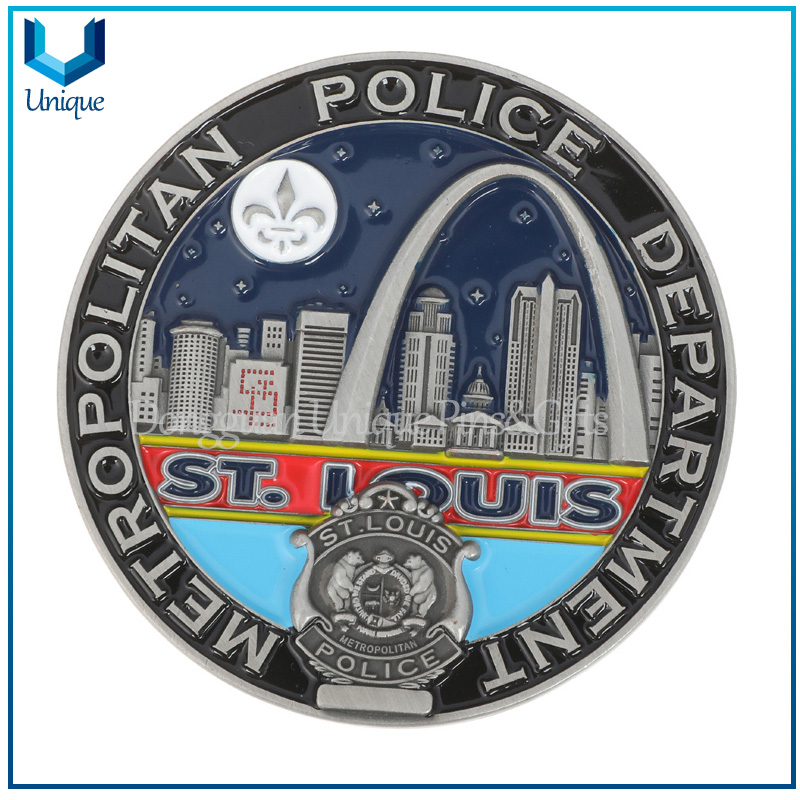 Moneda conmemorativa de navegación, moneda conmemorativa de aleación de zinc fundido a presión 3D