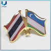 Pin desplazado de bandera doble de Tailandia personalizado