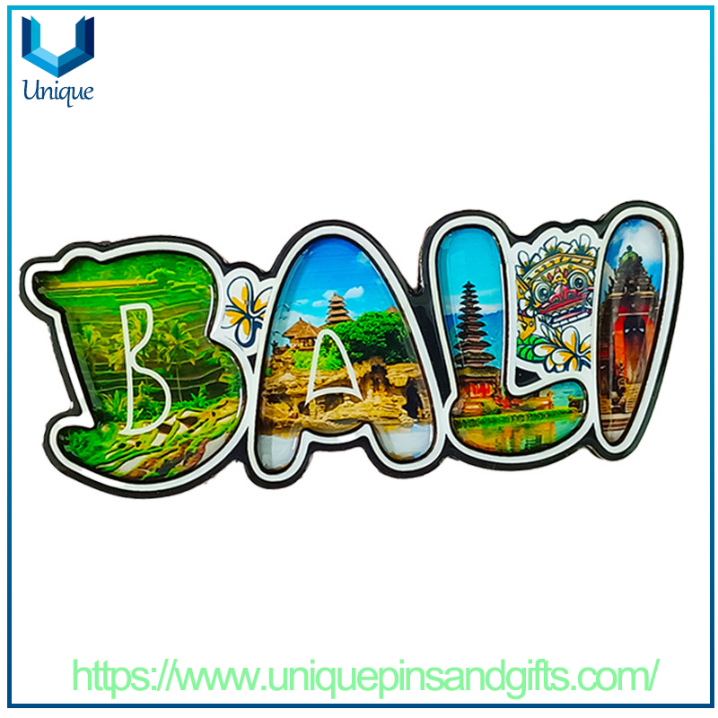 Pegatizas de refrigerador de madera de cristal de indonesia Balinés Soft Magnética para la colección de recuerdos de recuerdos o regalos decorativos