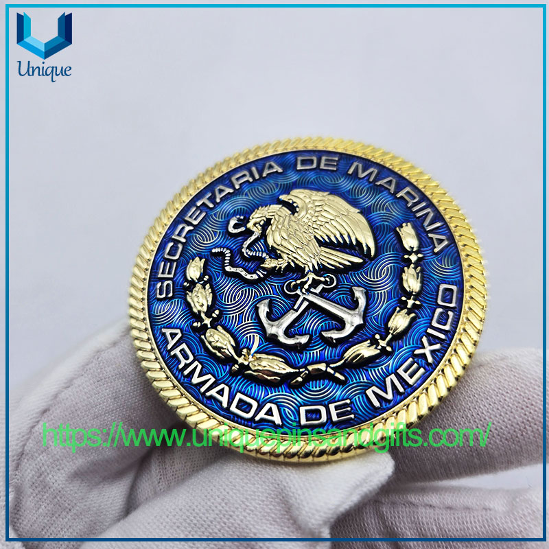 Diseño personalizado Armada de México Moneda conmemorativa de metal