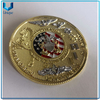 Personalice el diseño del desafío de la moneda, la moneda del oficial de la aleación 3D, la moneda de la medalla de la aleación de zinc en dos tonos en oro antiguo + chapado en níquel antiguo