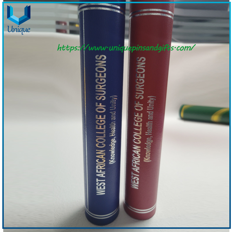 Rollo de soporte para certificado de graduación de diseño personalizado con estampado de lámina dorada/plateada